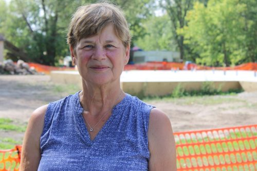 GREG VANDERMEULEN THE CARILLON 

Tolstoi Heritage Centre board member Jo-Anne Drewniak stands in front of the first phase of the annex project.