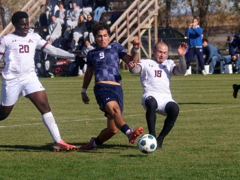 Mathiaz Buenfil was named the conference player of the week, as the Providence player netted a stoppage-time game-winner to complete a dramatic comeback on the final day of the regular season. Providence will play St Boniface in the upcoming conference semi-finals, hosted in Winnipeg. (Cassidy Dankochik The Carillon)
