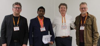 Adi Kapoor The Carillon . 

From left to right: Candidates Brad Unger, Mitesh Kumar, Nicholas Goertzen, and Gary Dyck.